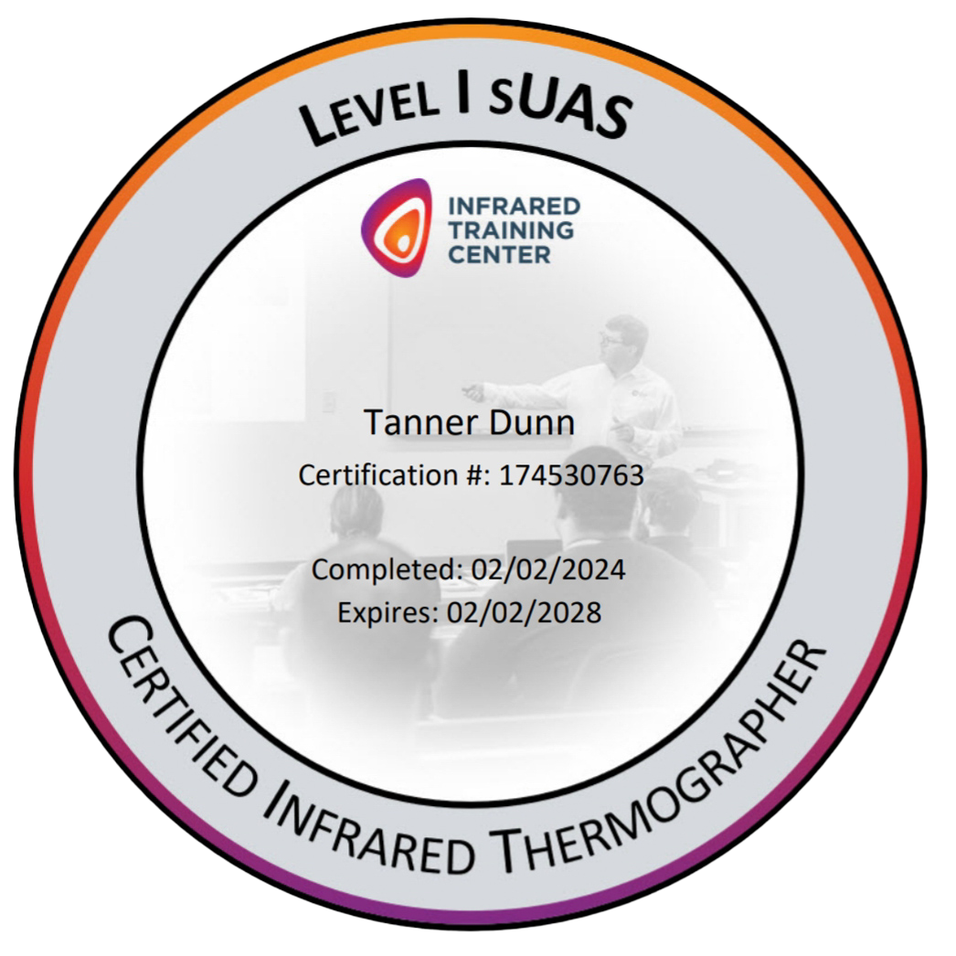 Level 1 sUAS Certified Infrared Thermographer